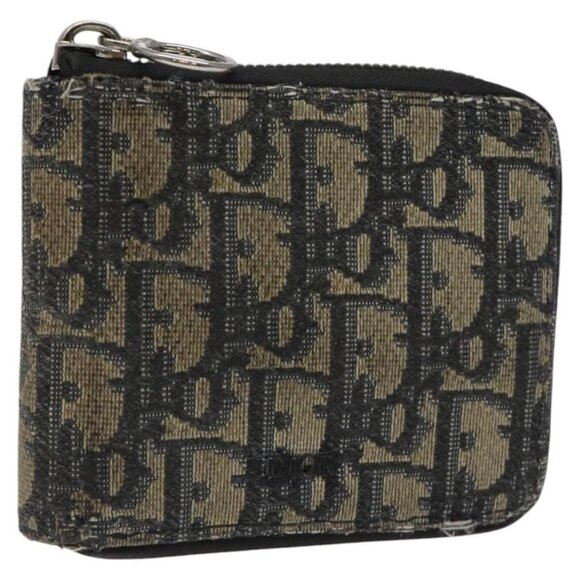 Christian Dior Trotter Canvas Wallet Navy Auth - Picture 1 of 16